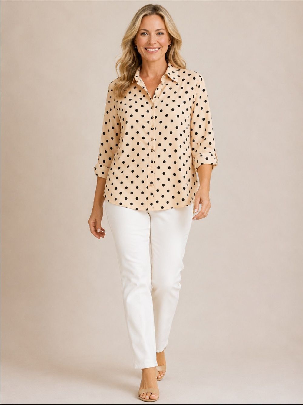 🎉5 for $45🎉 Violet Heart polka dot top blouse shirt size L